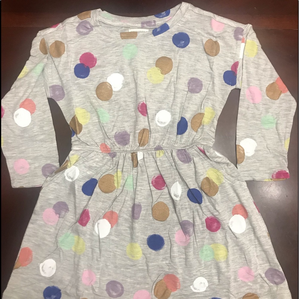 Gymboree Baby Girl Polka Dot Gray Dress